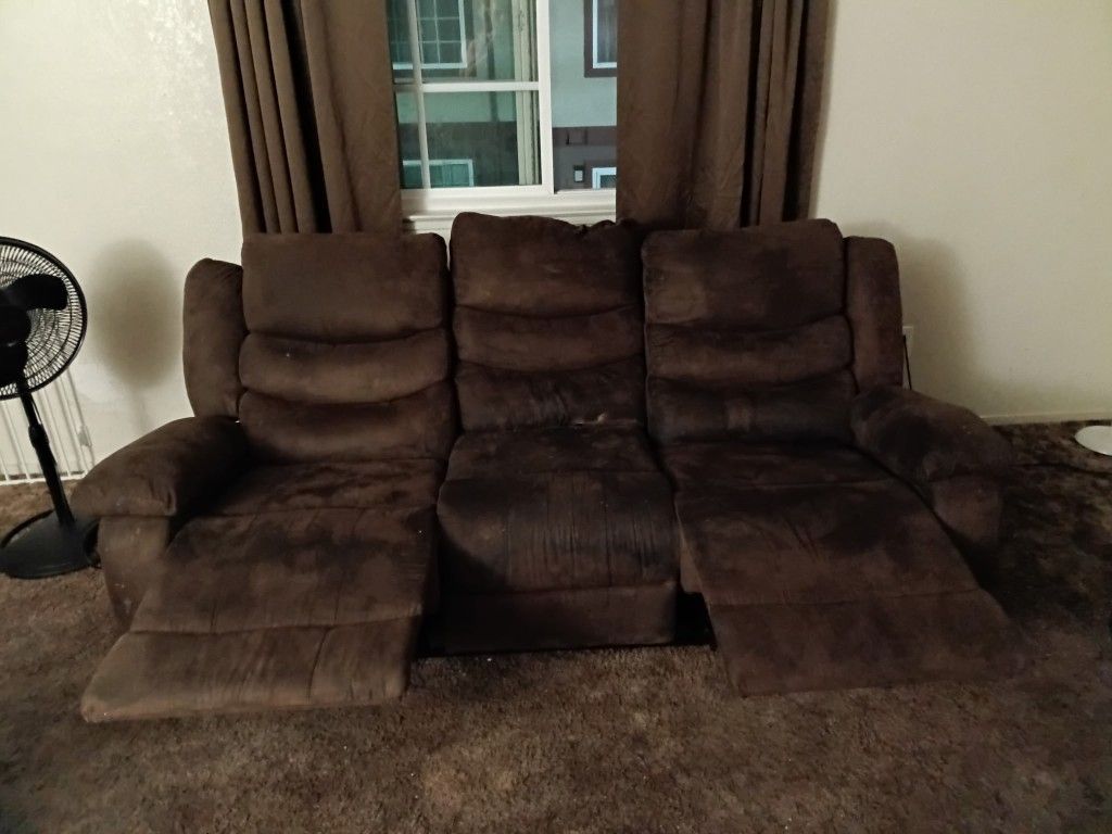 Recliner Couch Loveseat Brown