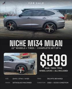 22" RIMS/TIRES FOR SALE