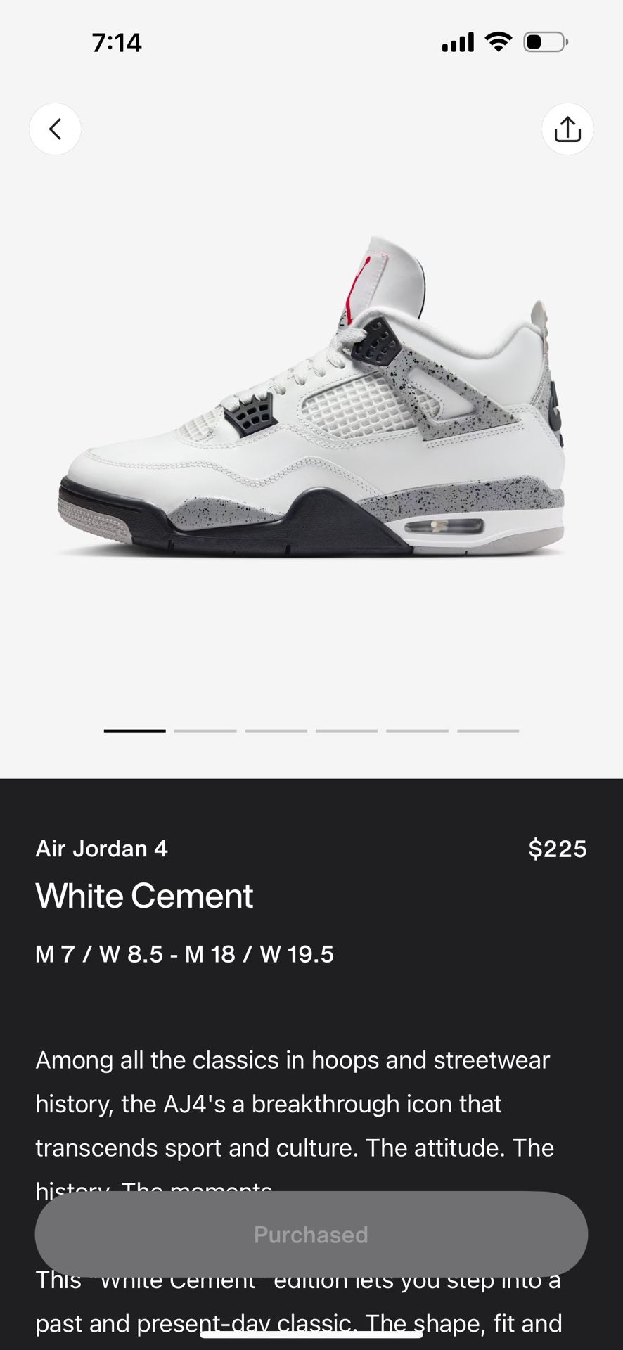 Air Jordan Retro 4 (White Cement)
