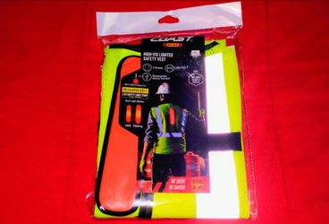 New rechargeable LED high vis lighted safety vest
