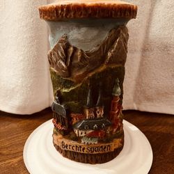 German Candle, 8” Tall, Berchtesgaden