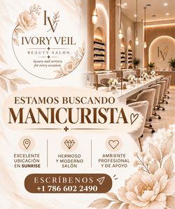 ✨ ¡ESTAMOS BUSCANDO MANICURISTAS! 🤎