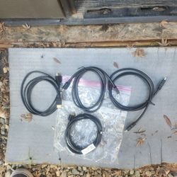 5 HDMI cords in unused condition + RCA jacks 