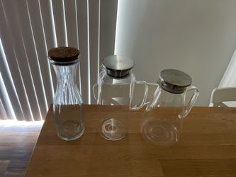 Glass Pitchers & Carafe Set – Modern Clear Glass Kitchenware