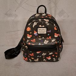 Disney Parks Loungefly Halloween Backpack Style Purse In Excellent New Condition Unused