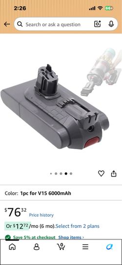 Dyson V15 Replacement Battery 6000mAh