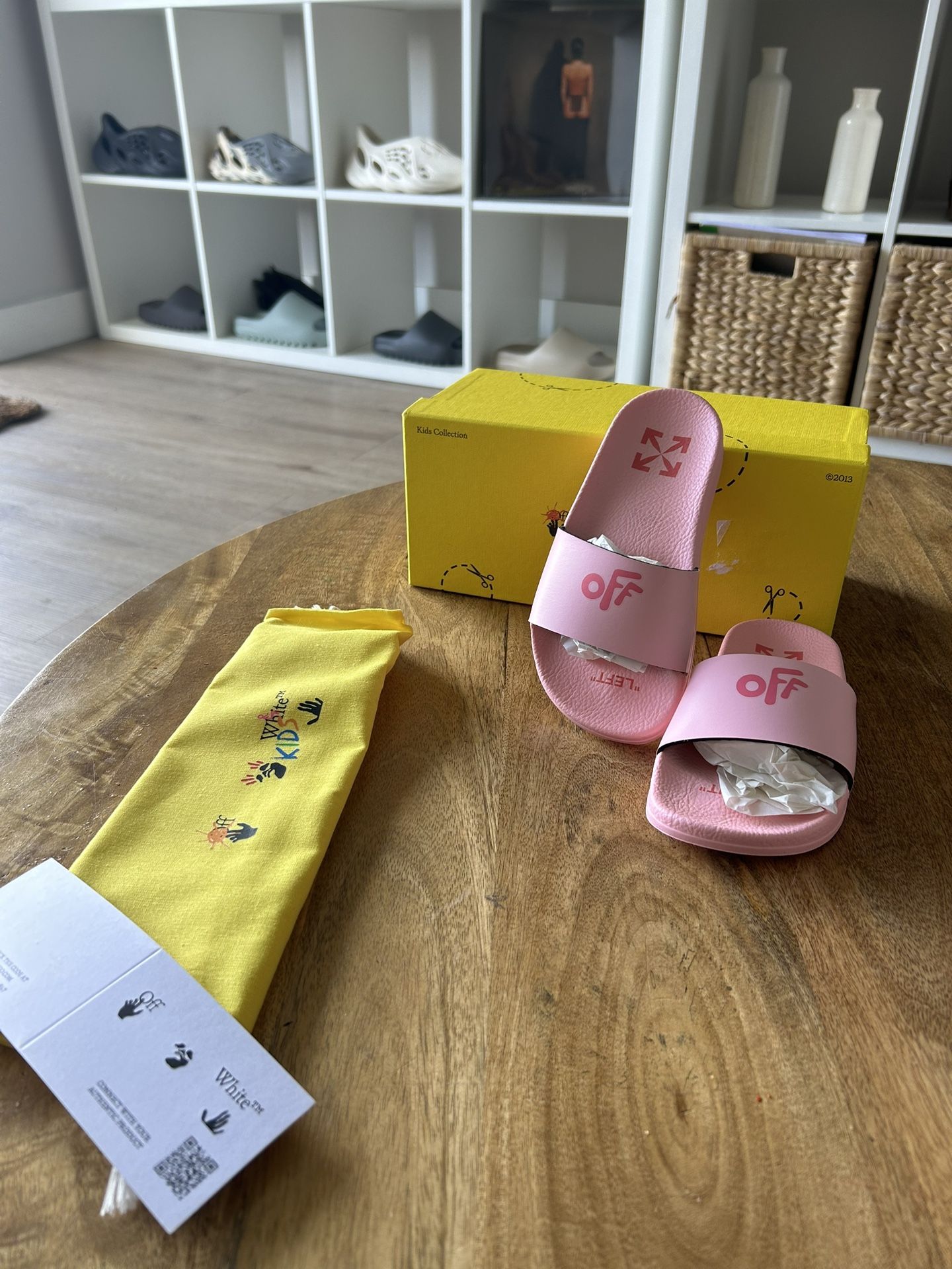 Off White Pink Sandals Size 29c Deadstock