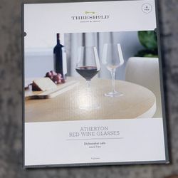 NEW 4 Threshold Atherton Wine Glasses