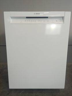 Bosch 24" Full Console Built-In Smart Dishwasher with 14 Place Setting Capacity, 8 Wash Cycles, 50 dBA - White (SHE3AEM2N-D-3690)