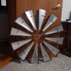 35′′ Galvanized Windmill Wall Decor – $20 FIRM