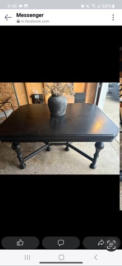 Black Vintage Antique Dining  Table 