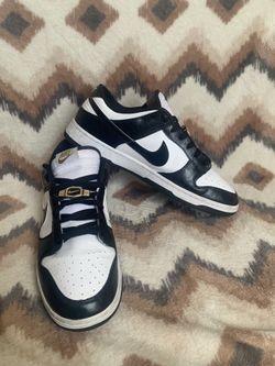 Nike Dunk Low Shoes Mens Size 12 Black White Gold World Champ Panda DR9511-100