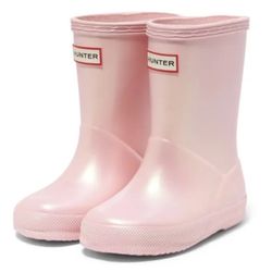 Hunter Girls Pearl Pink Nebula Boots Us7