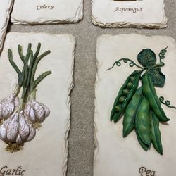 Individual Vegetable Tile Art  - $10 Each Thumbnail