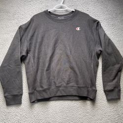 Champion Sweatshirt Womens Medium Gray Pullover Long Sleeve Sweater