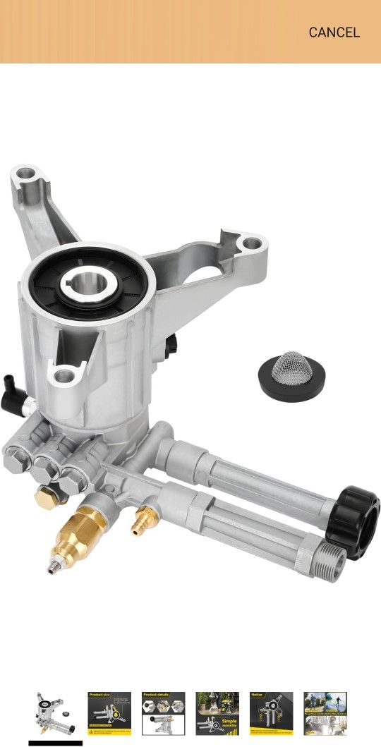 🔧 AR High Pressure Washer Pump – 2400 PSI / 2.2 GPM (Left-Handed, 7/8” Shaft)