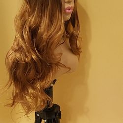 Long Brown Wavy Wig