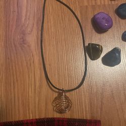 Crystals, And Crystal Holder Necklace 