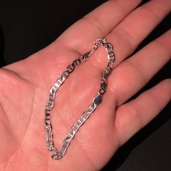 Silver 925 Mariner Bracelet 7.5 inch 4.87 grams