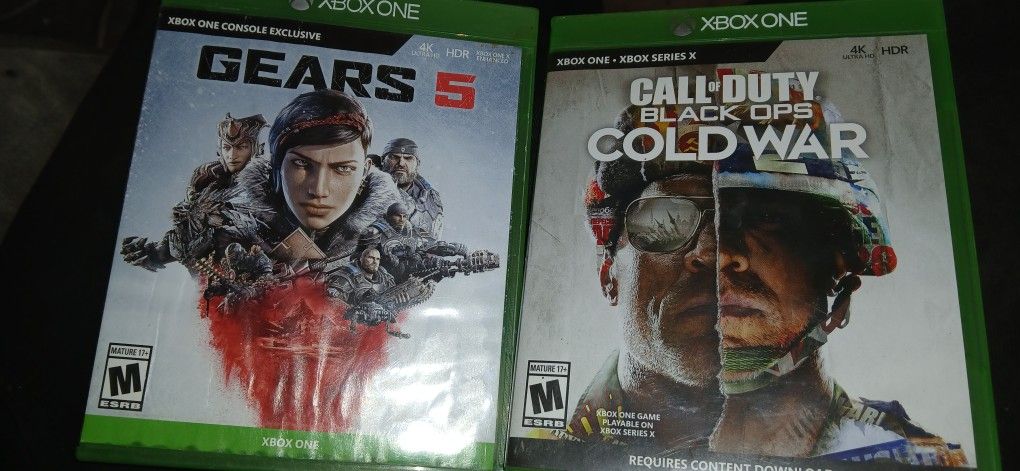 Cod Coldwar And Gears Of War 5 Both For Xbox One