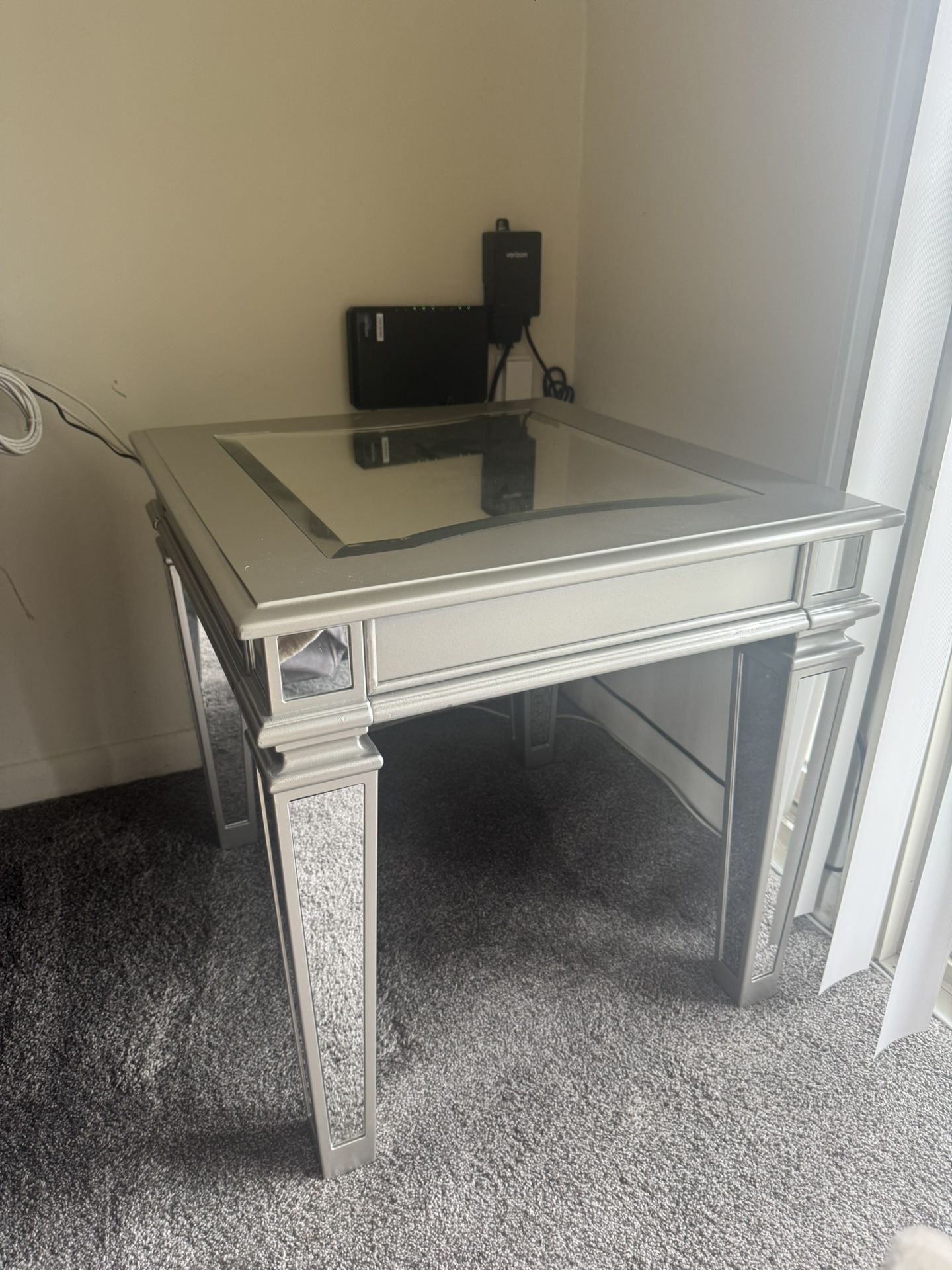 Two Glass Side Tables
