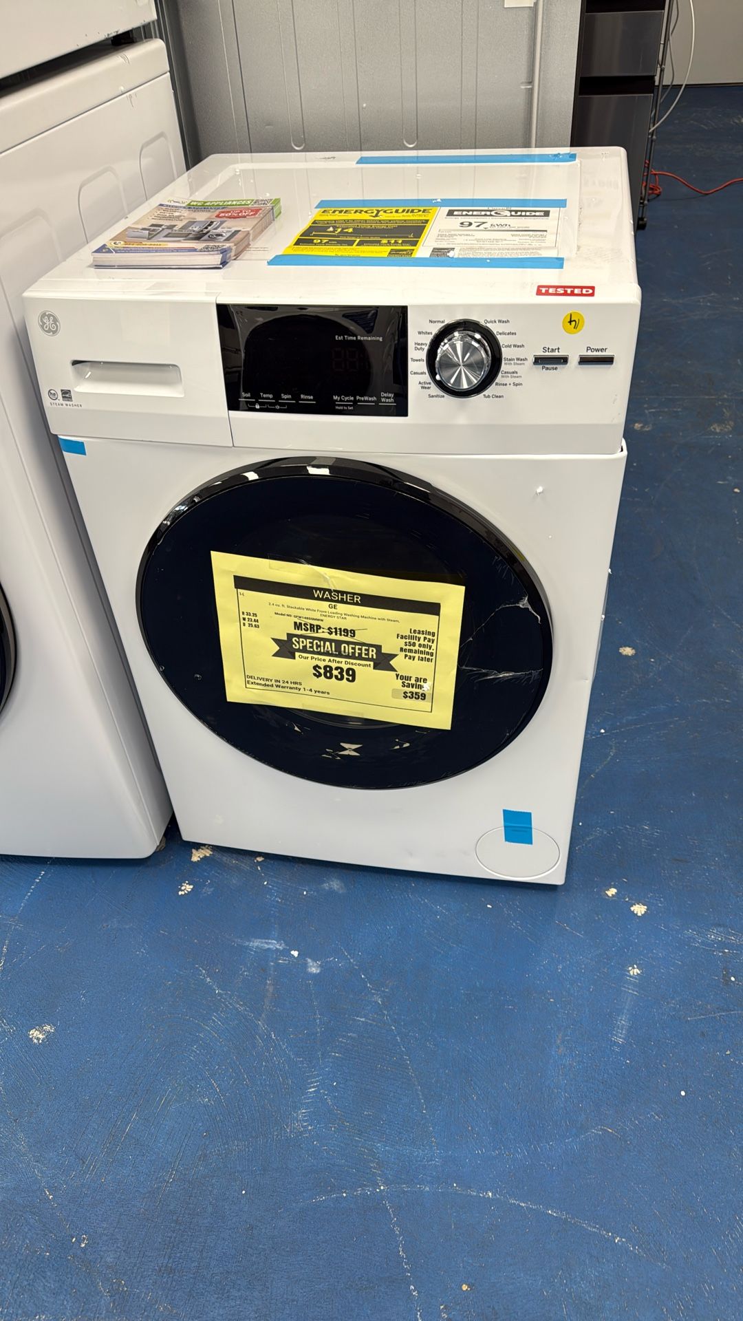 Washer Ge 2.4 Cu Ft Small Size For Your Bedroom Or Closet