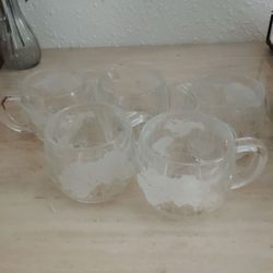 Vintage Nestle glass coffee mugs