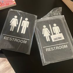 Brand New Bathroom Signs