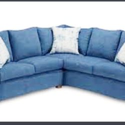 Brand New Blue Sofa Sectional with ottaman