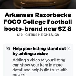 Arizona Razorbacks Boots Men’s sZ 8