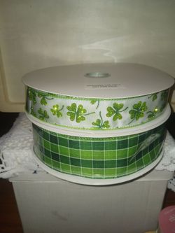 Bundle of 2 new jumbo rolls of holiday ribbon