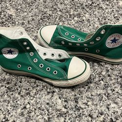 Used Green Size 3 Converse All Star Shoes 