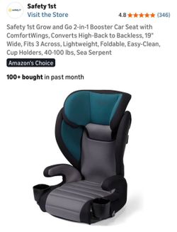 New Safety 1st Grow and Go 2-in-1 Booster Car Seat High-Back to Backless w Cup Holders  Sea serpent