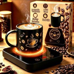 Coffee Mug Warmer for Desk Auto Shutoff, Coffee Warmer for Desk Office Home. Coffee Mug Warmer for Desk with 3 Temperature Control & 1-12 Hours Timer