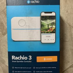 Rachio 3 8 Zone Smart Sprinkler Controller NEW