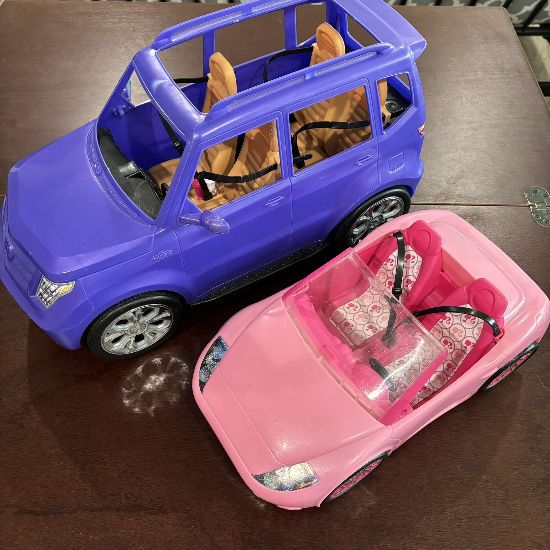 Barbie Cars Purple SUV Pink Convertible