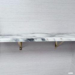 Wall-Mounted Marble Floating Shelves 3 Pieces $100