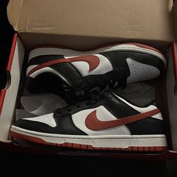 Nike dunk low white/dragon red-black