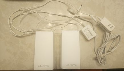 Lot of 2 Linksys WHW01 Wireless Mesh WiFi Router Extenders
