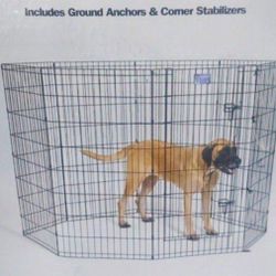 MIDWEST BLACK E-COAT EXERCISE PEN 24"W BY 48"H NOT JUST FOR DOGS