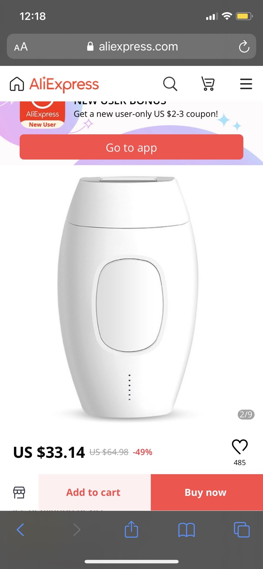 IPL Hair Removal Model A109