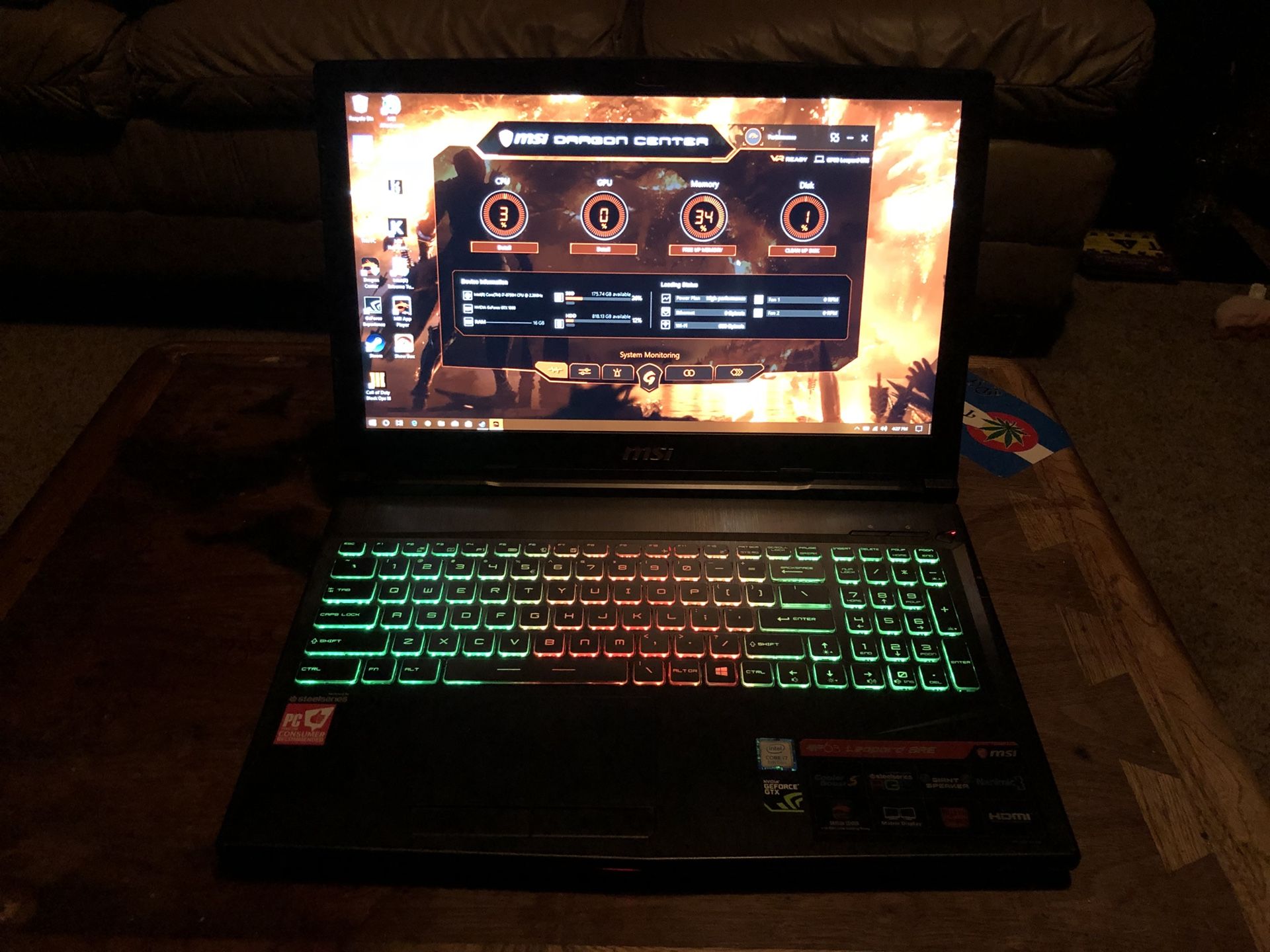 MSI G63 Leopard 8RE-077 Gaming Notebook
