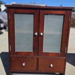 Bathroom Cabinets with Shelves and Drawers - Set of 2