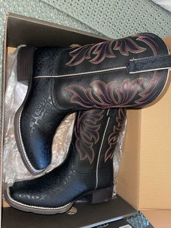 Ariat Black Leather Cowboy Boots