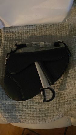 Dior Black Saddle Bag with Strap