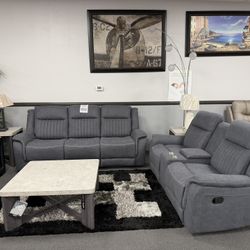 Gray Sofa & Loveseat