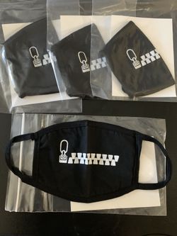 Zip it black face mask 3 for $8