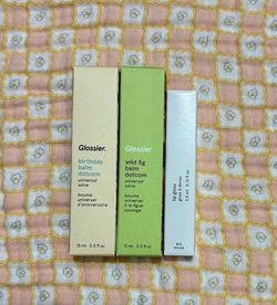 Glossier lip balm, lip gloss