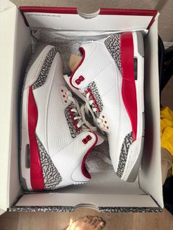 Air Jordan 3 Retro Cardinal Red Sneakers