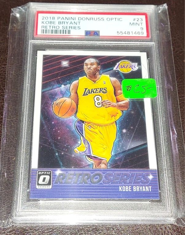 2018 OPTIC KOBE BRYANT RETRO SERIES CARD PSA 9